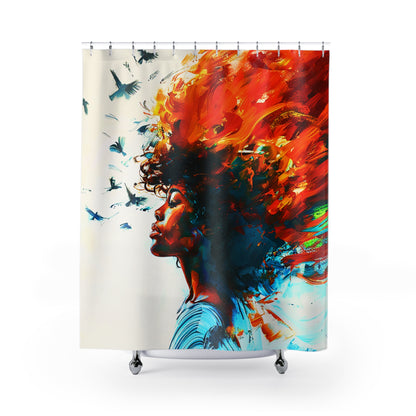 Flying High Abstract African American Shower Curtain