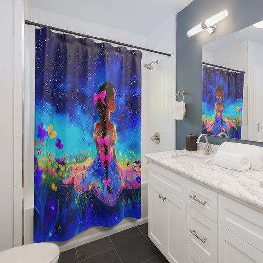 Starry Nights African American Shower Curtain