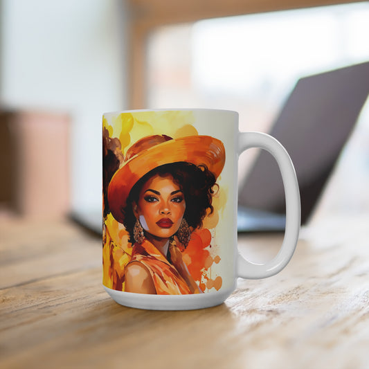 Elegant Lady African American Mug 15oz