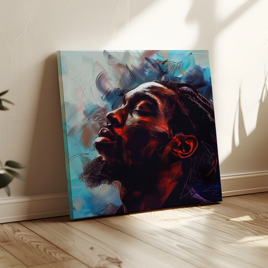 Black Man Abstract African American Canvas Art