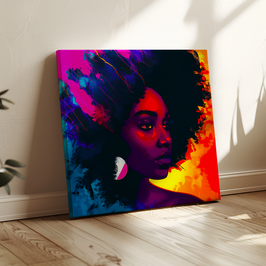Afro Beauty African American Canvas Art