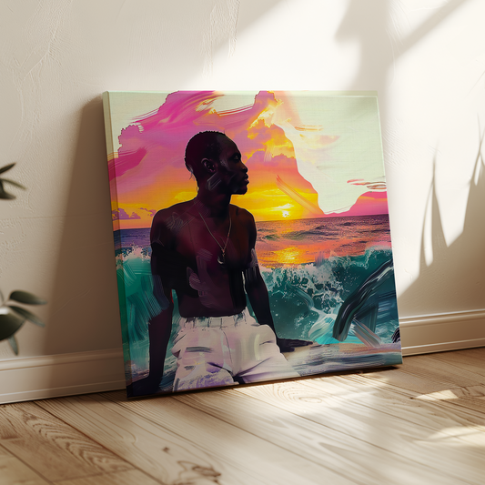 Out At Sea African American Canvas Art