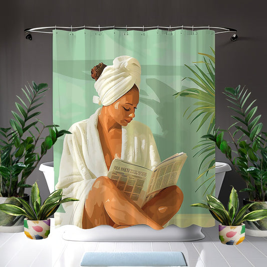 Self Care African American Shower Curtain