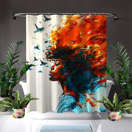 Flying High Abstract African American Shower Curtain
