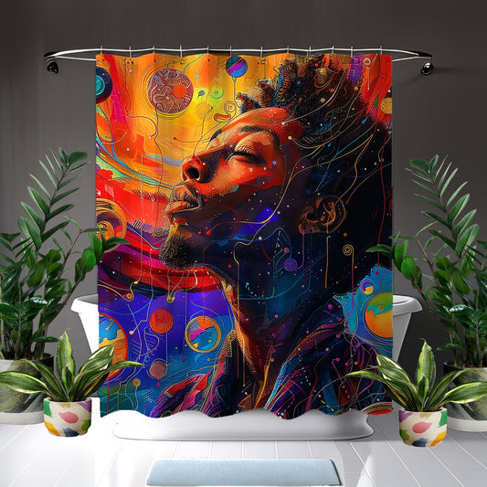 Out Of This World African American Shower Curtain