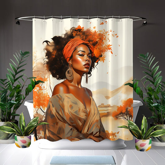 Out in Nature African American Shower Curtain