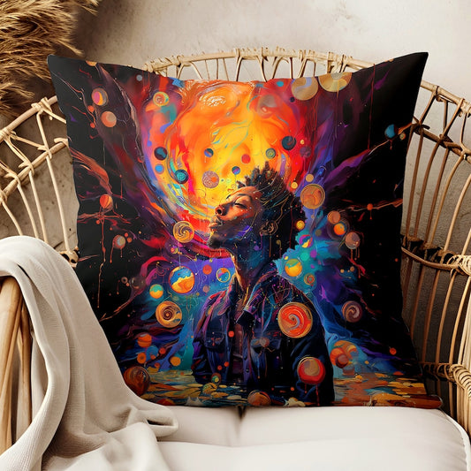 Out Of This World Abstract African American Pillow